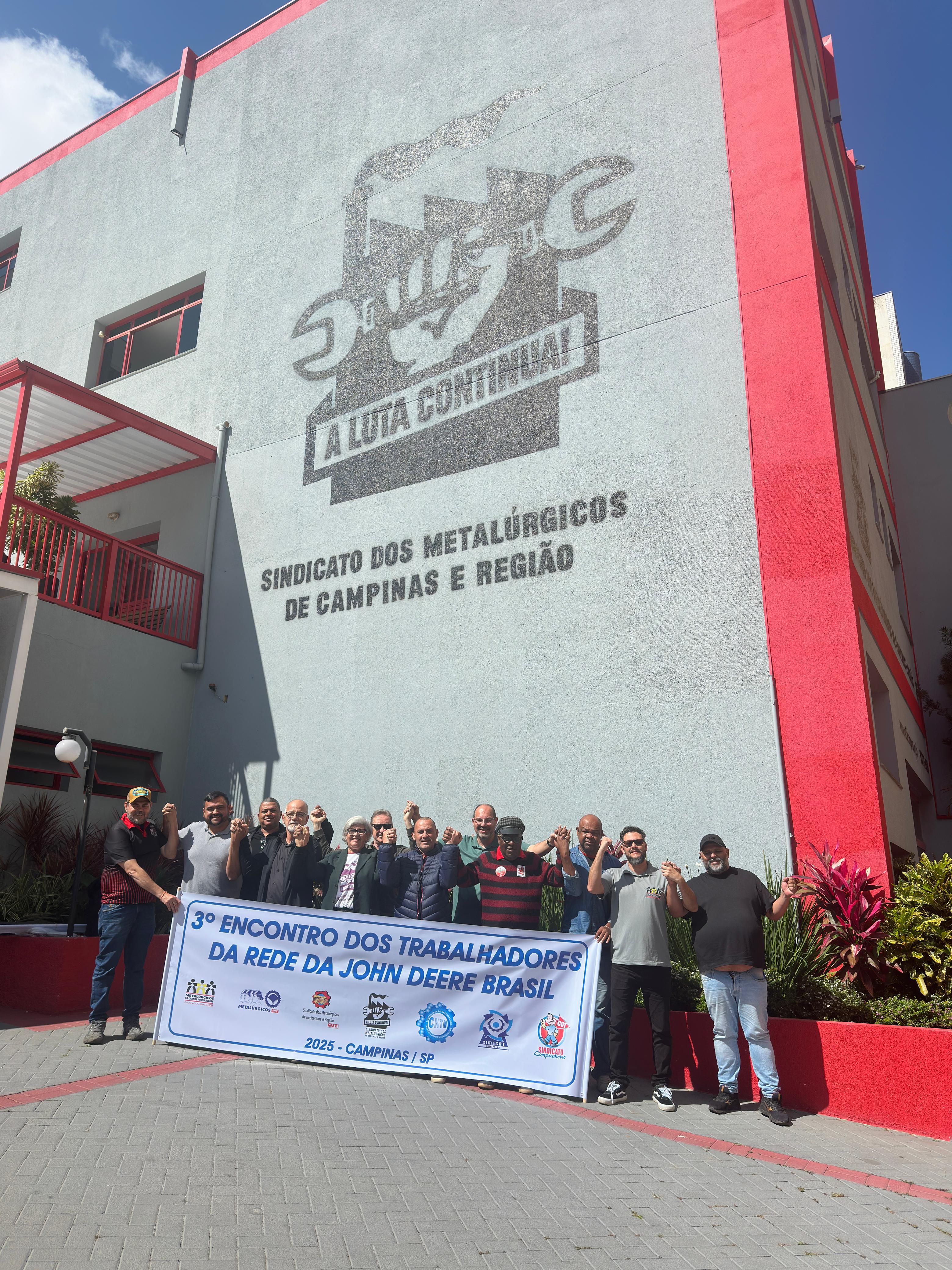 Metalúrgicos do RS participam de Encontro dos Trabalhadores da John Deere e fortalecem Rede Nacional
