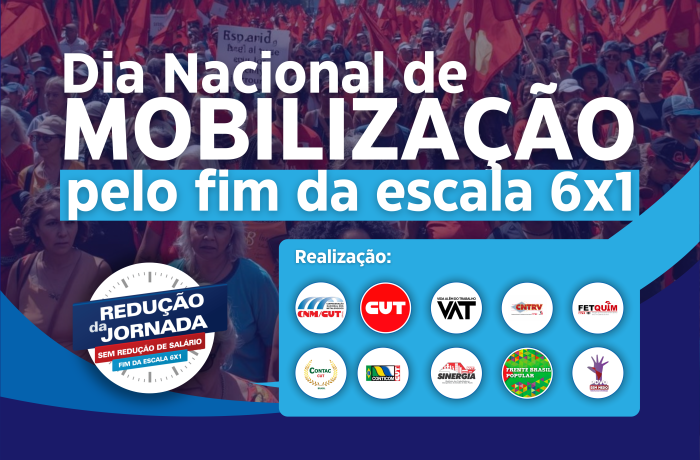 Mobilização no dia 20 pressiona pelo fim da escala 6x1 e redução da jornada