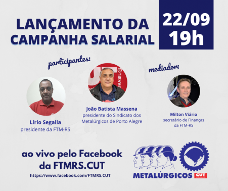 FTM-RS promove live de lançamento da campanha salarial