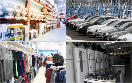 Vendas de carros e roupas despencaram. Eletrodomésticos e supermercados têm alta