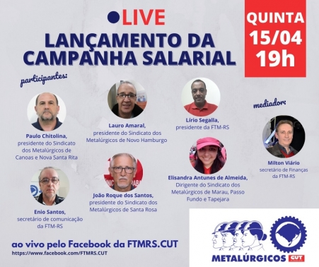 FTM-RS promove live de lançamento da campanha salarial