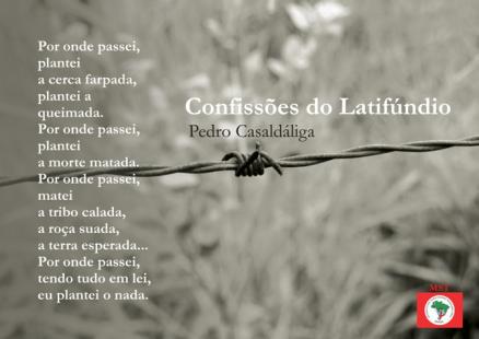 Cartaz Com Poema De Dom Pedro Sobre O Latifundio